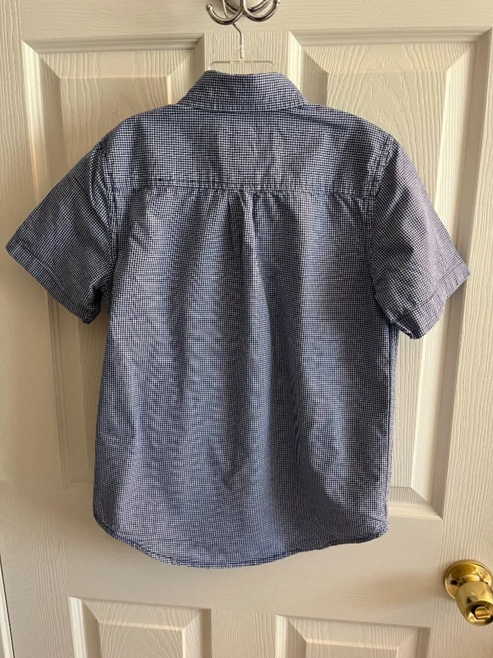 Boys 10-12 Children's Place short sleeved checked button down shirt